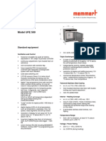 Universal Oven Model UFE 500: Standard Equipment