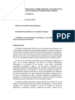 Conflicto de Legislación y Norma Procesal Aplicable en El Sistema Venezolano de Derecho Internacional Privado