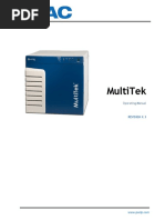 Multitek: Operating Manual