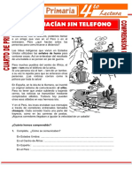 Cómo Hacían Sin Teléfono para Cuarto Grado de Primaria