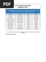 3era. Convocatoria Mep ADMISIÓN 2023-1