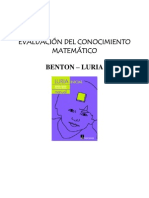 BENTON y LURIA (Evaluacion Del Conosimiento Matematico