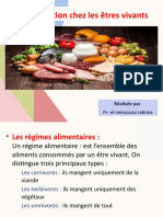 L'alimentation Chez Les Êtres Vivants: PR: El Messoussi Rahima