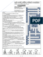 Atividades: Complete As Lacunas e Preencha A Cruzadinha