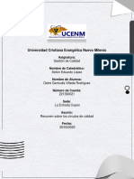 Universidad Cristiana Evangélica Nuevo Milenio: Gestión de Calidad