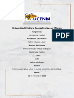 Universidad Cristiana Evangélica Nuevo Milenio: Gestión de Calidad