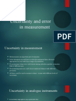 Uncertainities and Errors in Measurement