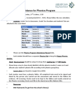 Guidance For Phonics Program: Teacher Group Location