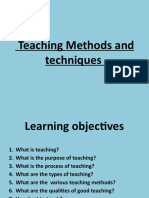 Teaching Methods and Techniques