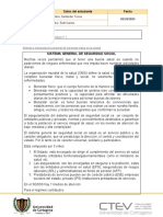 Sistema General de Seguridad Social: Asignatura Datos Del Estudiante Fecha