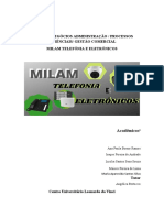 Plano de Negócios Administração / Processos Gerênciais/ Gestão Comercial Milam Telefônia E Eletrônicos