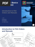 Air Traffic Basics 50043/50143: Introduction To FAA Orders and Manuals