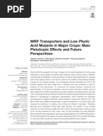 MRP Transporters and Low Phytic Acid Mutants in Major Crops: Main Pleiotropic Effects and Future Perspectives