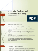 Financial Analysis and Reporting (FM 222) : 1 Semester, School Year 2022-2023