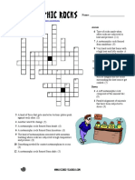 Metamorphic Rocks Crossword