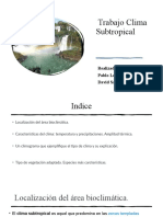 Trabajo Clima Subtropical: Realizado Por: Pablo Lorenzo David Sanchéz