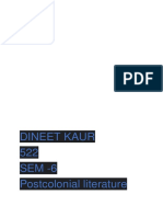 Dineet Kaur 522 SEM - 6 Postcolonial Literature