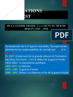 Les Relations Est-Ouest: de La Guerre Froide À La Chute Du Mur de BERLIN (1945 - 1990)