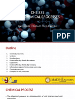 CHE 332 W1-Chemical Processes: Engr. Concordia C. Bacalso, BS Che, M. Engg (Educ)