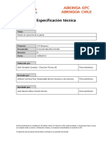 Abeinsa: Especificación Técnica