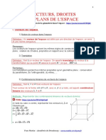 Vecteurs, Droites Et Plans de L'Espace