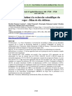 Cours D'initiation À La Recherche Scientifique Du Niger: Bilan de Dix Éditions