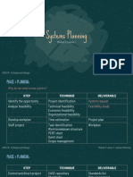 Systems Planning To Analysis