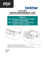 Parts Reference List: Laser MFC