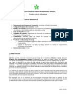 Proceso de Gestión de Formación Profesional Integral Formato Guía de Aprendizaje