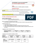 PARCOURS DE REVISIONS - Epreuve de Spécialité BPH: Partie 5 Nutrition Digestion Absorption