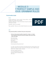 Lesson N°2 Present Perfect Simple and Continuous-Grammar Rules