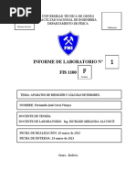 Informe de Laboratorio #FIS 1100