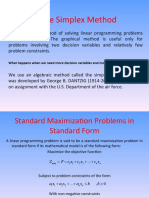 Linear Programmning - The Simplex Method