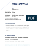 Curriculum Vitae: I Datos Personales