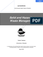 LECTURE NOTES Solid and Hazardous Waste