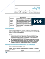 dt0076 Compensating For Accelerometer Installation Error Zeroing Pitch and Roll For A Reference Orientation Stmicroelectronics