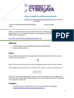 LAB REPORT 1 Motion Along Straight Line With Constant Speed