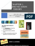 ICOM WEEK 2 and 3 COMMUNICATION THEORY CHAPTER 1