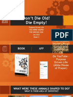 Don't Die Old! Die Empty!: Purpose Driven Life You Were Shaped For Serving God Jan 2022 Week 3