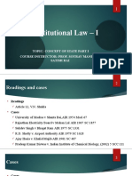 Constitutional Law - I: Topic: Concept of State Part I Course Instructor: Prof. Sourav Mandal & Satish Rai