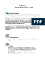 Phases of The Nursing Research Process: Module Description