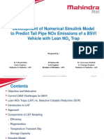 Development of Numerical Simulink Model To Predict Tail Pipe Emissions of Vehicle With Lean Nox Trap in Real Drive Cycles