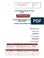 Alcance de Trabajo/Scope of Work (SOW) : Acceso de Acarreo Sur Maqui Maqui