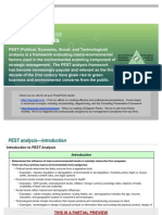 PEST (Political, Economical, Social, Technological) Analysis