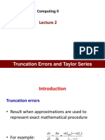 Truncation Errors and Taylor Series