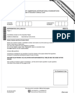 University of Cambridge International Examinations: General Certificate of Education Ordinary Level