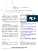 Rockwell and Brinell Hardness of Metallic Materials by Portable Hardness Testers