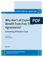 Why Dont All Exporters Benefit From Free Trade Agreements Estimating Utilization Costs