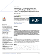 The Impact of A Standardized Enhanced Recovery After Surgery (ERAS) Protocol in Patients Undergoing Minimally Invasive Heart Valve Surgery