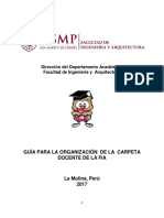 Guia para Organizacion de La Carpeta Docente FIA 2017